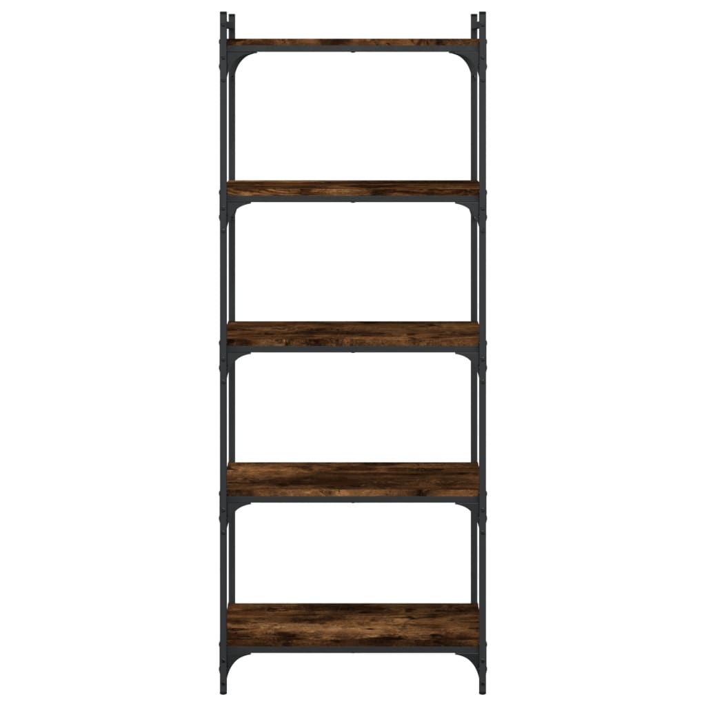 Bibliothèque 5 niveaux chêne fumé 60x30x154cm bois d'ingénierie Bibliothèques vidaXL   