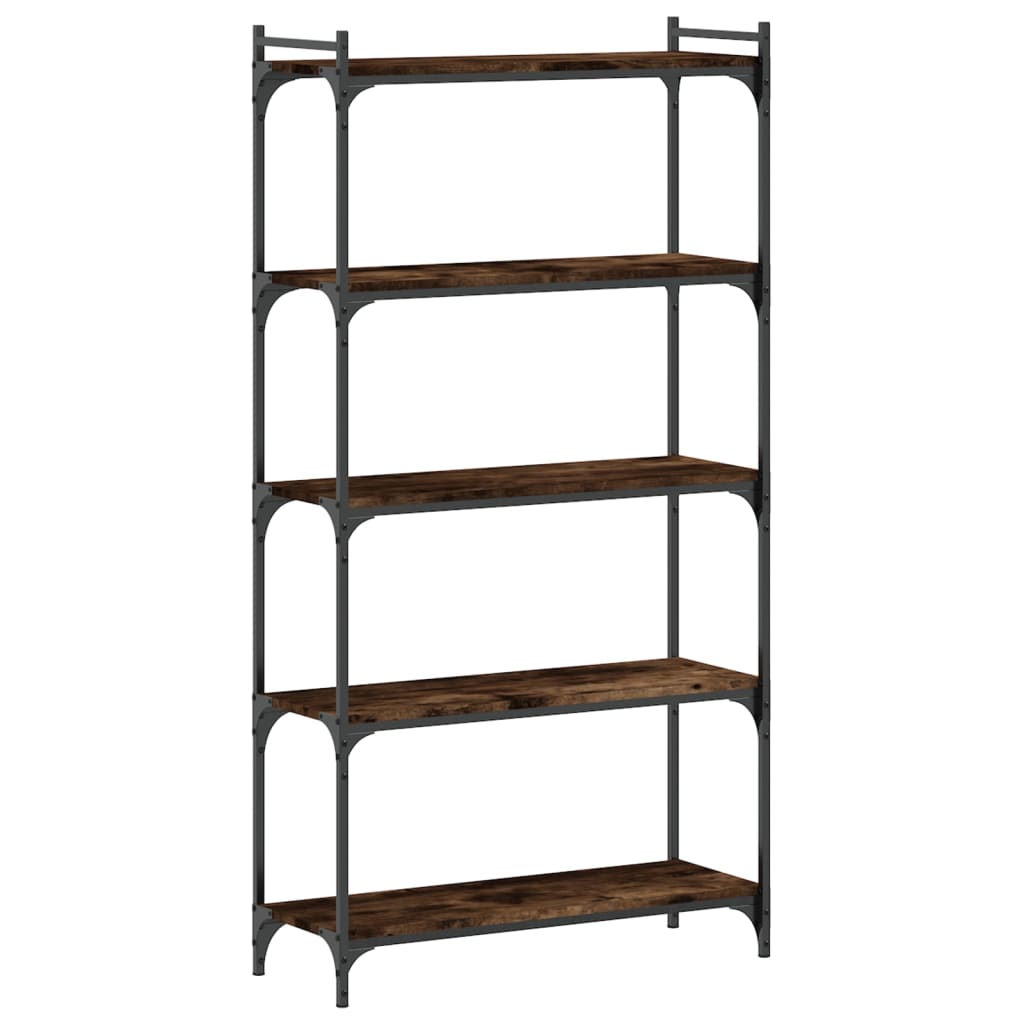 Bibliothèque 5 niveaux chêne fumé 80x30x154cm bois d'ingénierie Bibliothèques vidaXL   