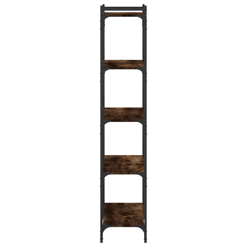 Bibliothèque 5 niveaux chêne fumé 80x30x154cm bois d'ingénierie Bibliothèques vidaXL   