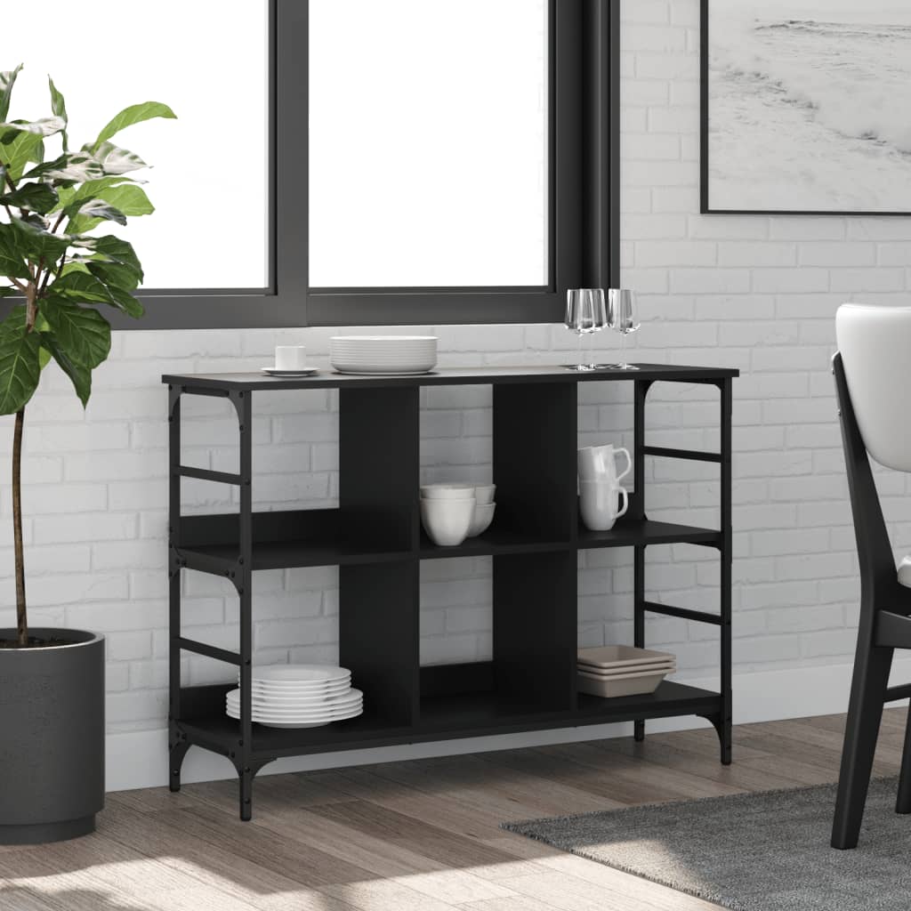 Buffet noir 102x32x73,5 cm bois d'ingénierie Buffets & bahuts vidaXL   