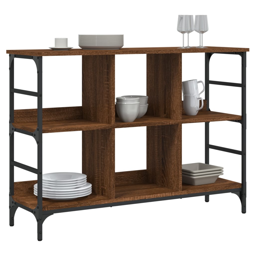 Buffet chêne marron 102x32x73,5 cm bois d'ingénierie Buffets & bahuts vidaXL   