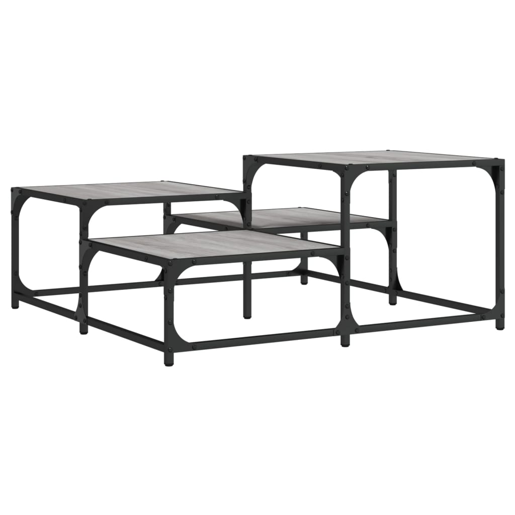 Table basse sonoma gris 87,5x87,5x40 cm bois d'ingénierie Tables basses vidaXL   