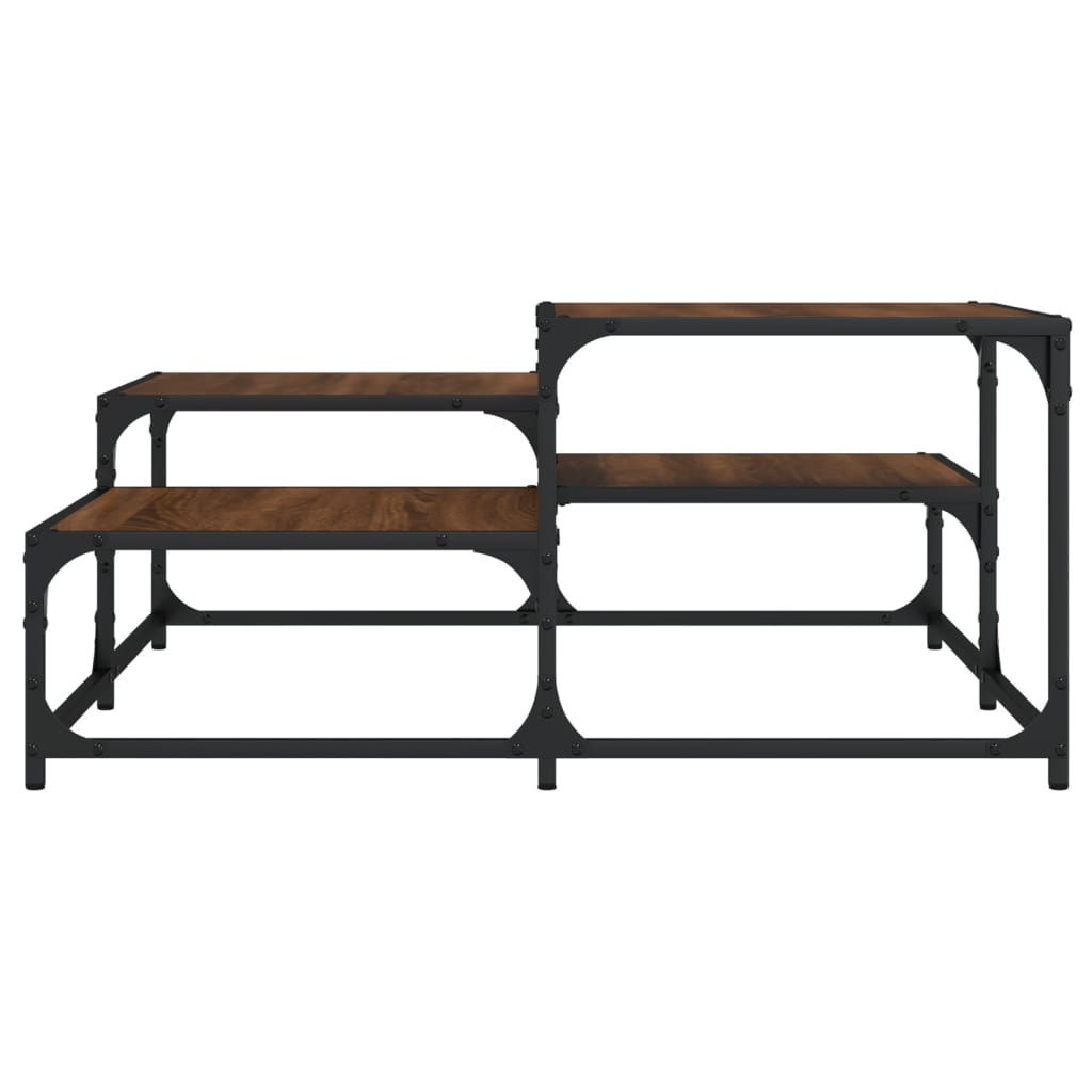 Table basse chêne marron 87,5x87,5x40 cm bois d'ingénierie Tables basses vidaXL   