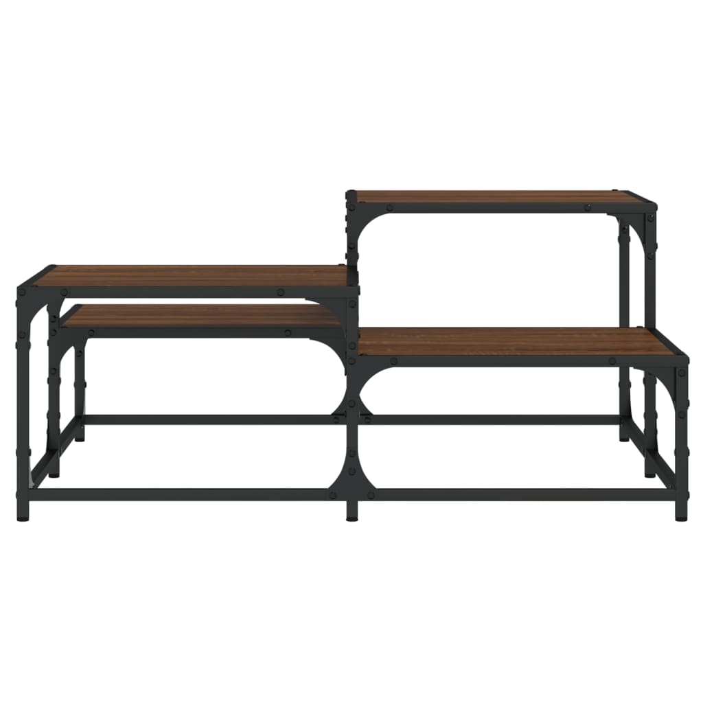 Table basse chêne marron 87,5x87,5x40 cm bois d'ingénierie Tables basses vidaXL   