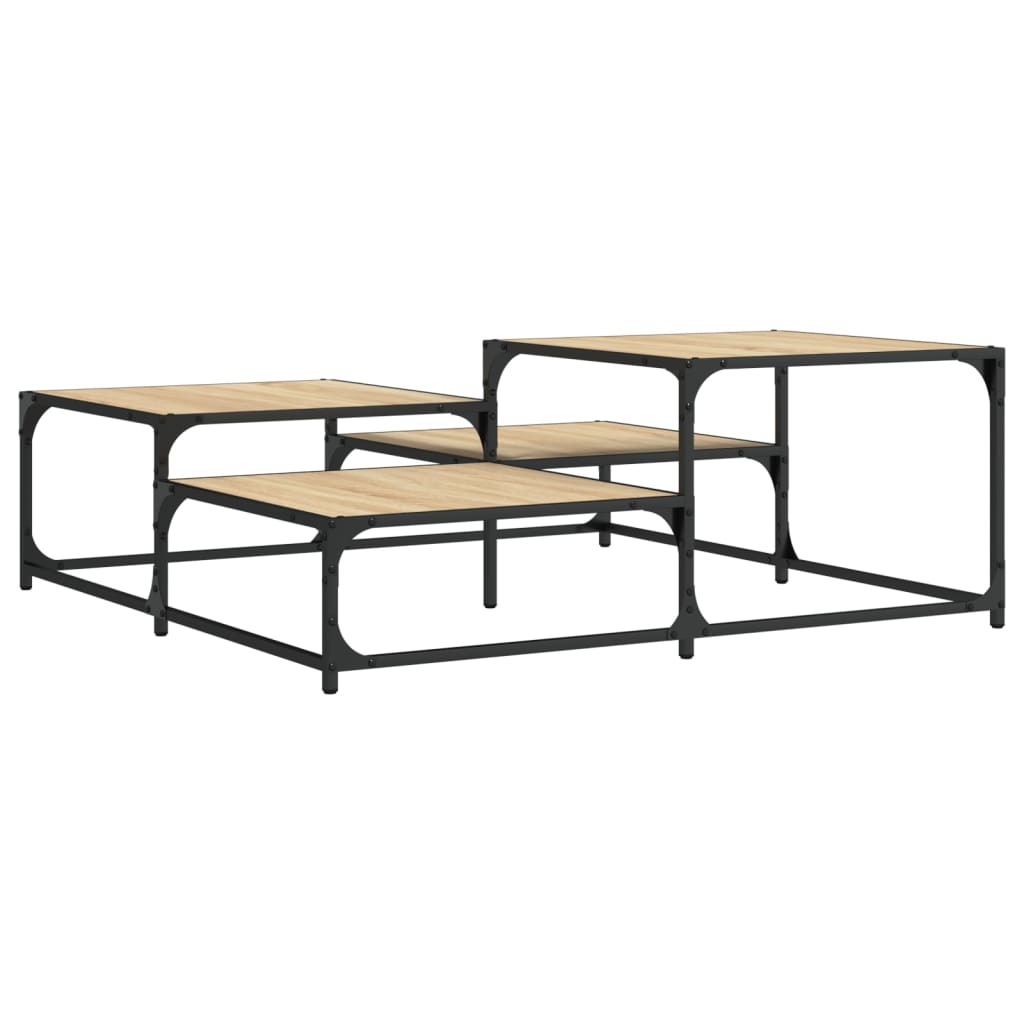 Table basse chêne sonoma 107x107x40 cm bois d'ingénierie Tables basses vidaXL   