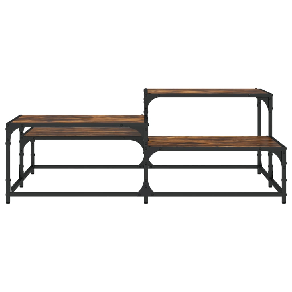 Table basse chêne fumé 107x107x40 cm bois d'ingénierie Tables basses vidaXL   