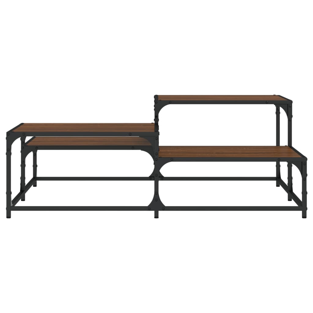 Table basse chêne marron 107x107x40 cm bois d'ingénierie Tables basses vidaXL   