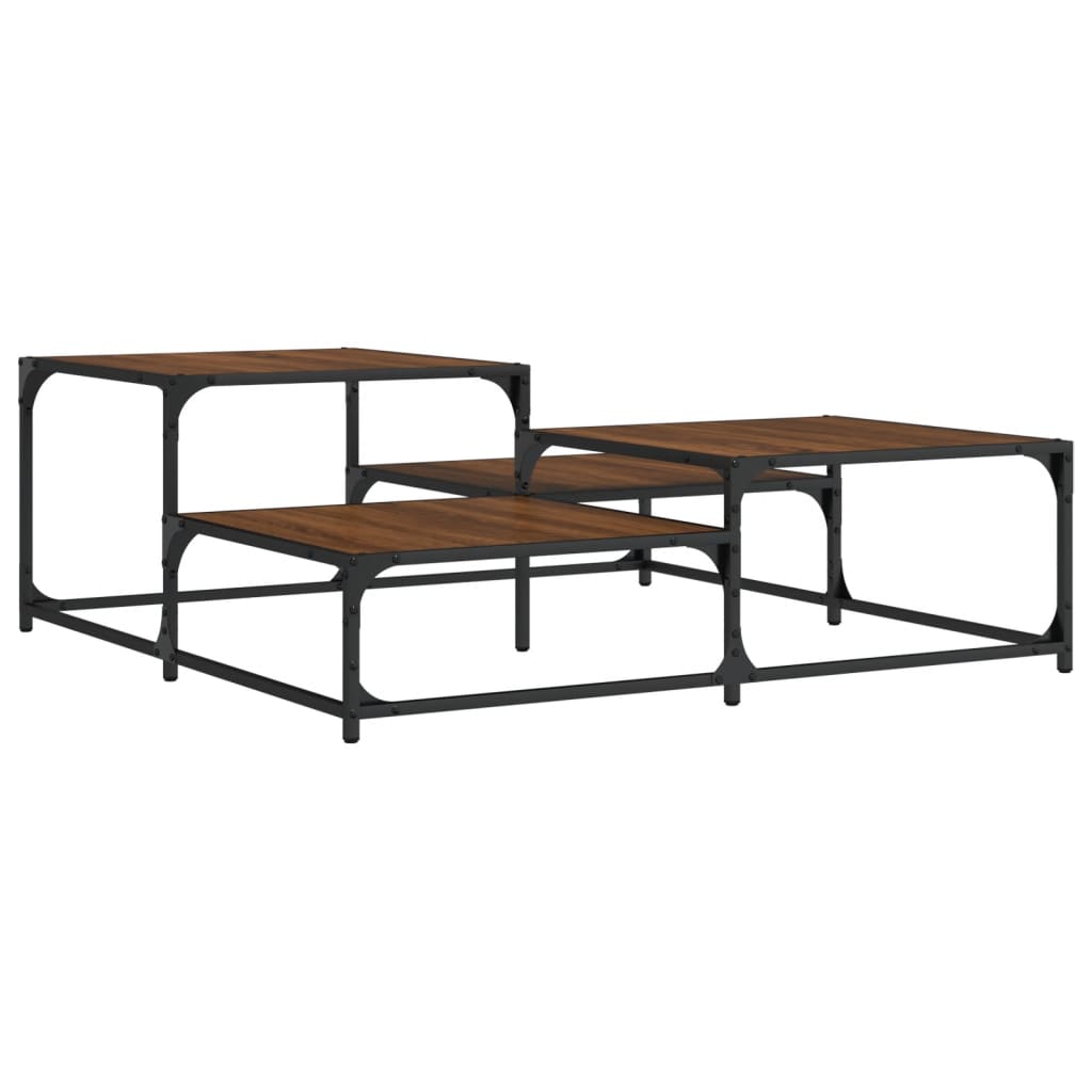 Table basse chêne marron 107x107x40 cm bois d'ingénierie Tables basses vidaXL   