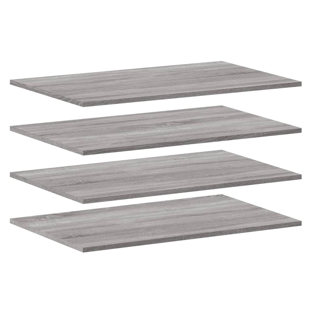 Étagères murales 4 pcs sonoma gris 80x50x1,5 cm bois ingénierie Étagères vidaXL   