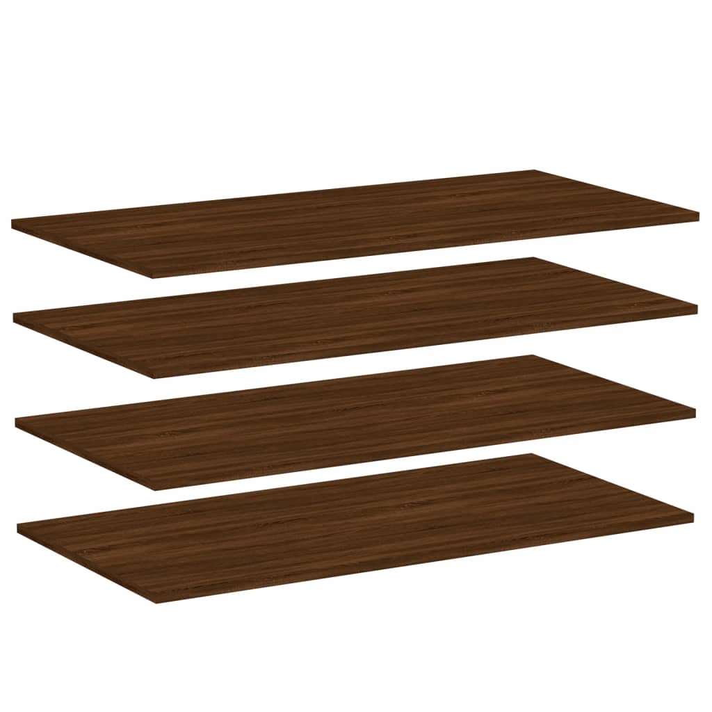 Étagères murales 4pcs chêne marron 100x50x1,5cm bois ingénierie Étagères vidaXL   
