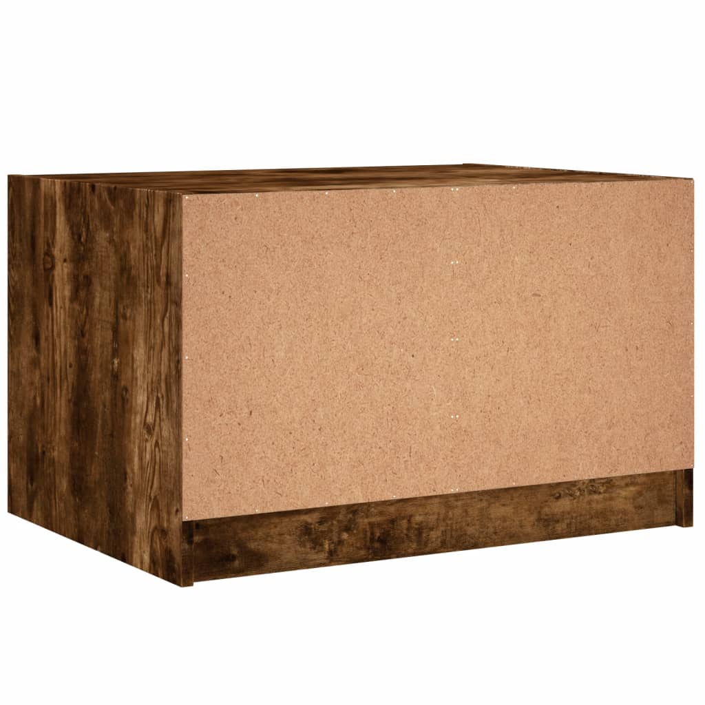 Table basse avec portes en verre chêne fumé 68x50x42 cm Tables basses vidaXL   