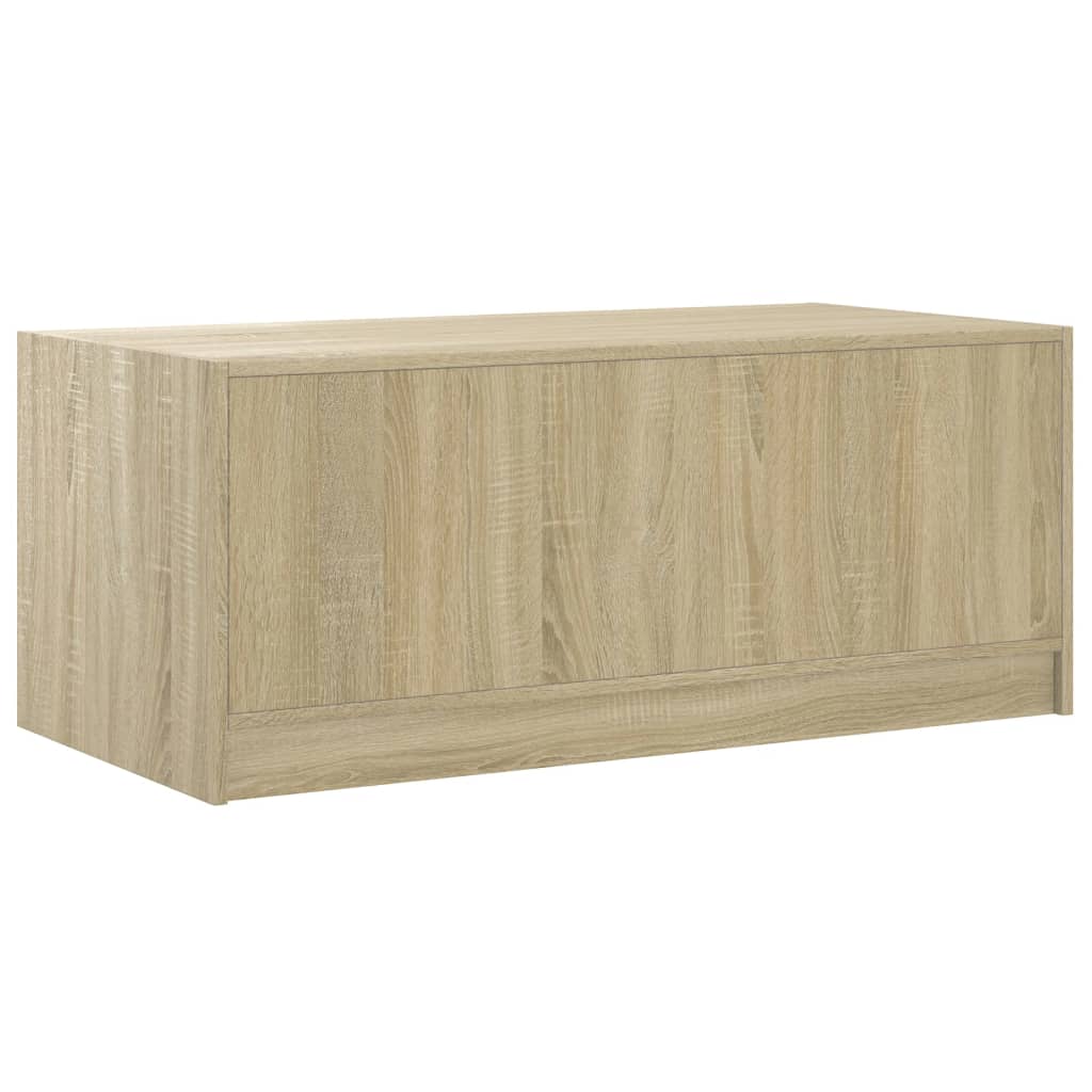 Table basse avec portes en verre chêne sonoma 102x50x42 cm Tables basses vidaXL   