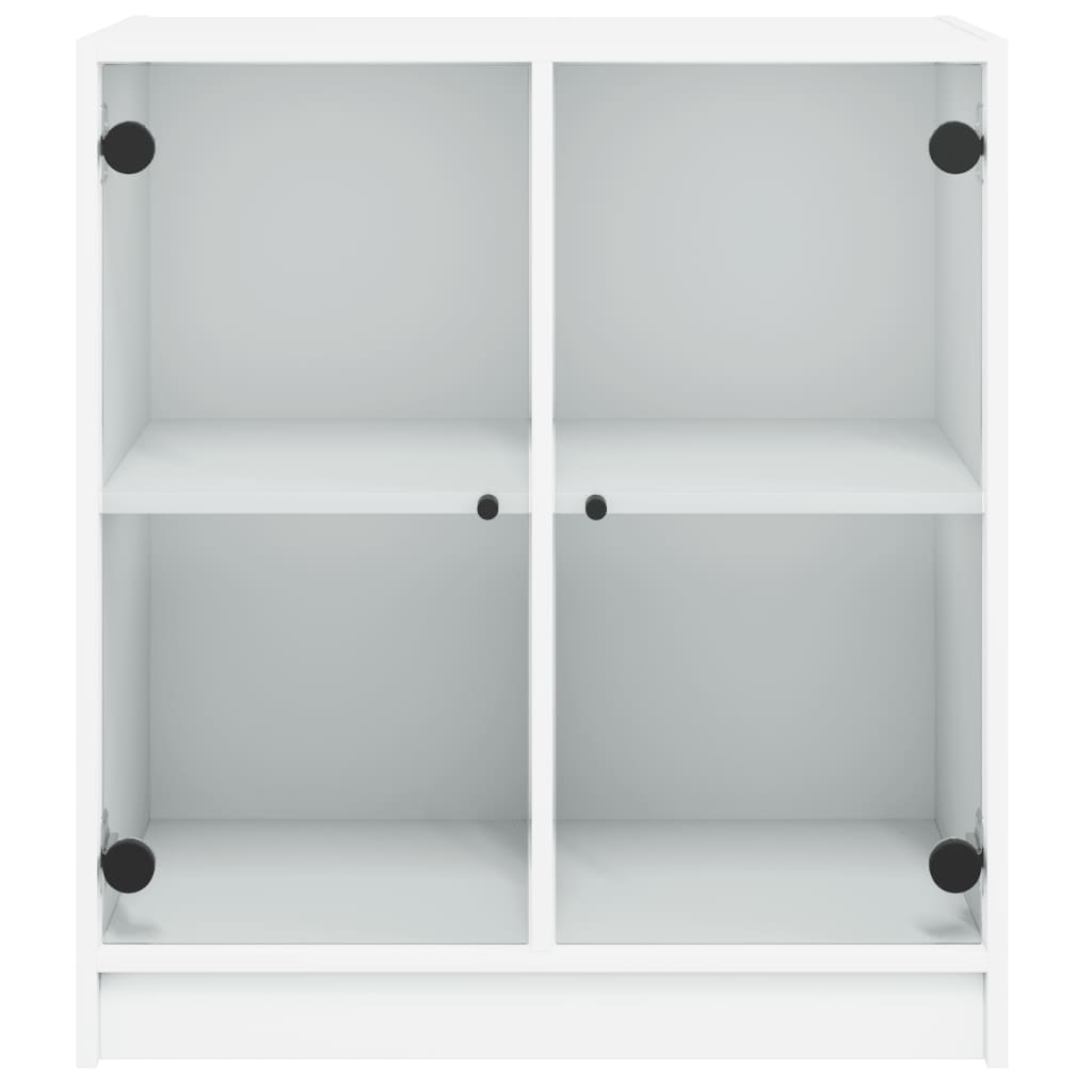 Armoire latérale avec portes en verre blanc 68x37x75,5 cm Buffets & bahuts vidaXL   
