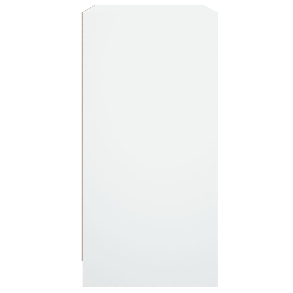 Armoire latérale avec portes en verre blanc 68x37x75,5 cm Buffets & bahuts vidaXL   