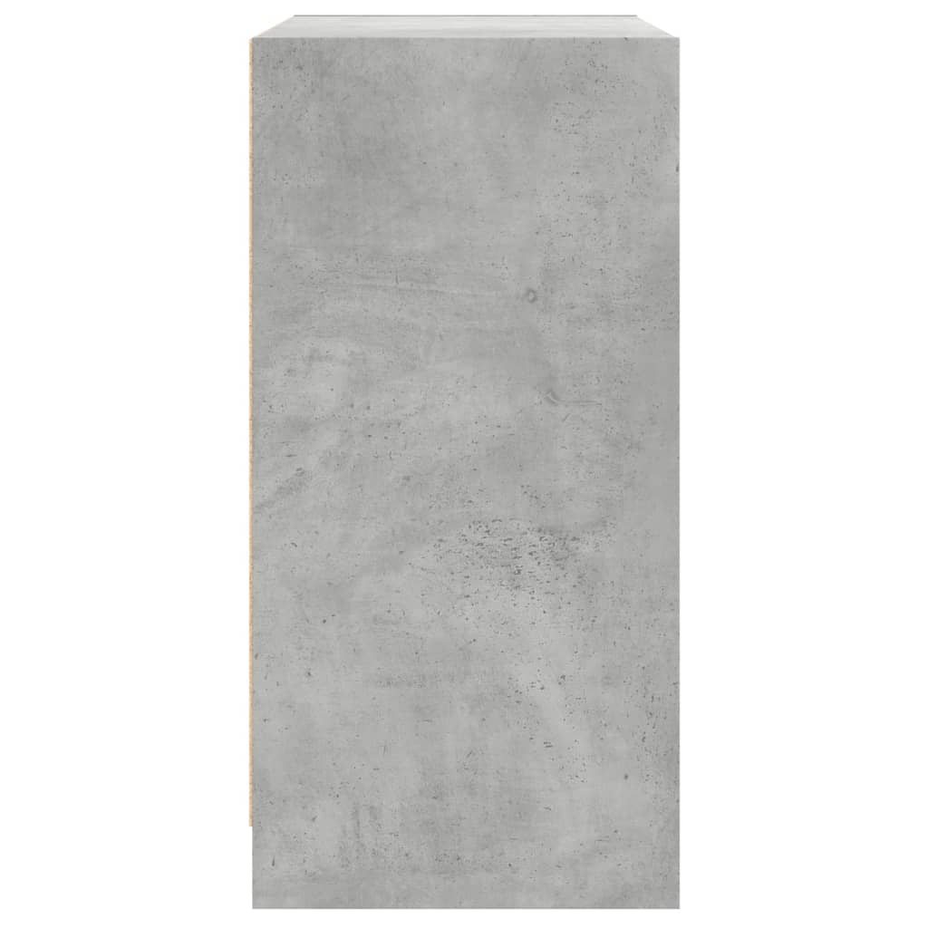 Armoire latérale avec portes en verre gris béton 68x37x75,5 cm Buffets & bahuts vidaXL   