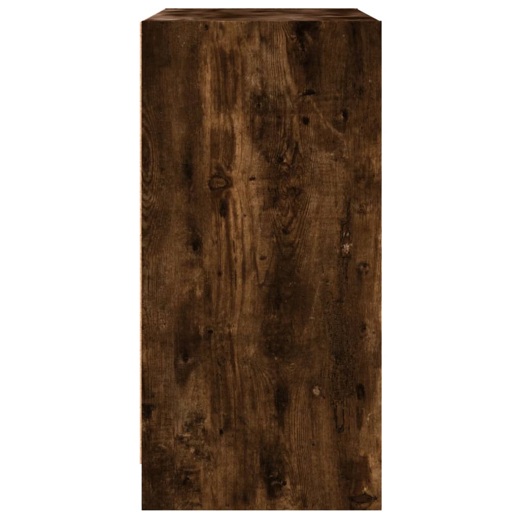 Armoire latérale avec portes en verre chêne fumé 68x37x75,5 cm Buffets & bahuts vidaXL   