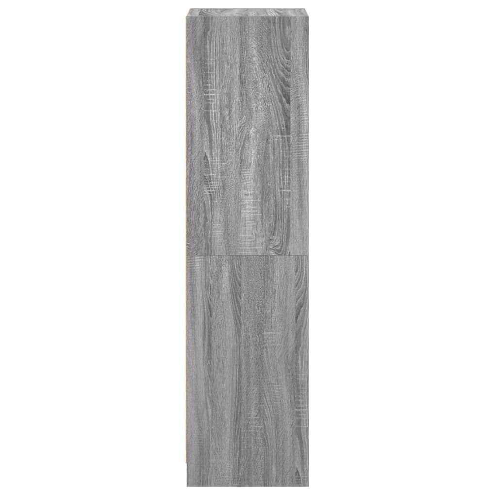 Buffet avec porte en verre sonoma gris 35x37x142 cm Buffets & bahuts vidaXL   