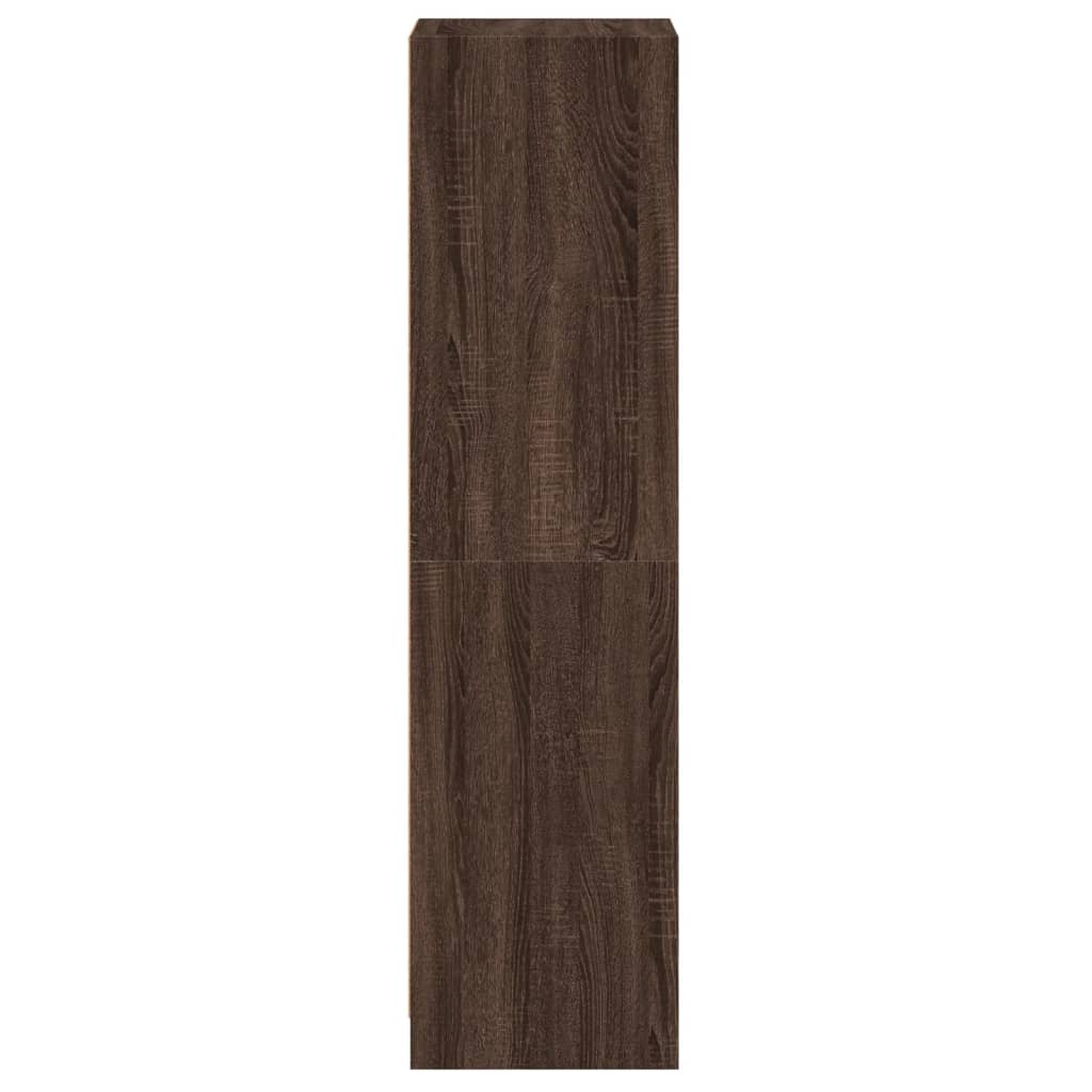 Buffet avec porte en verre chêne marron 35x37x142 cm Buffets & bahuts vidaXL   