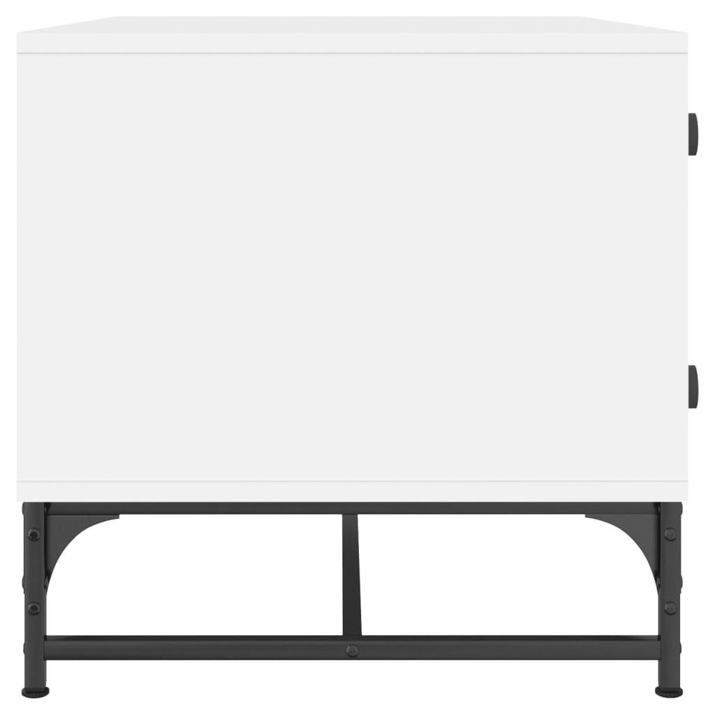 Table basse avec portes en verre blanc 68,5x50x50 cm Tables basses vidaXL   