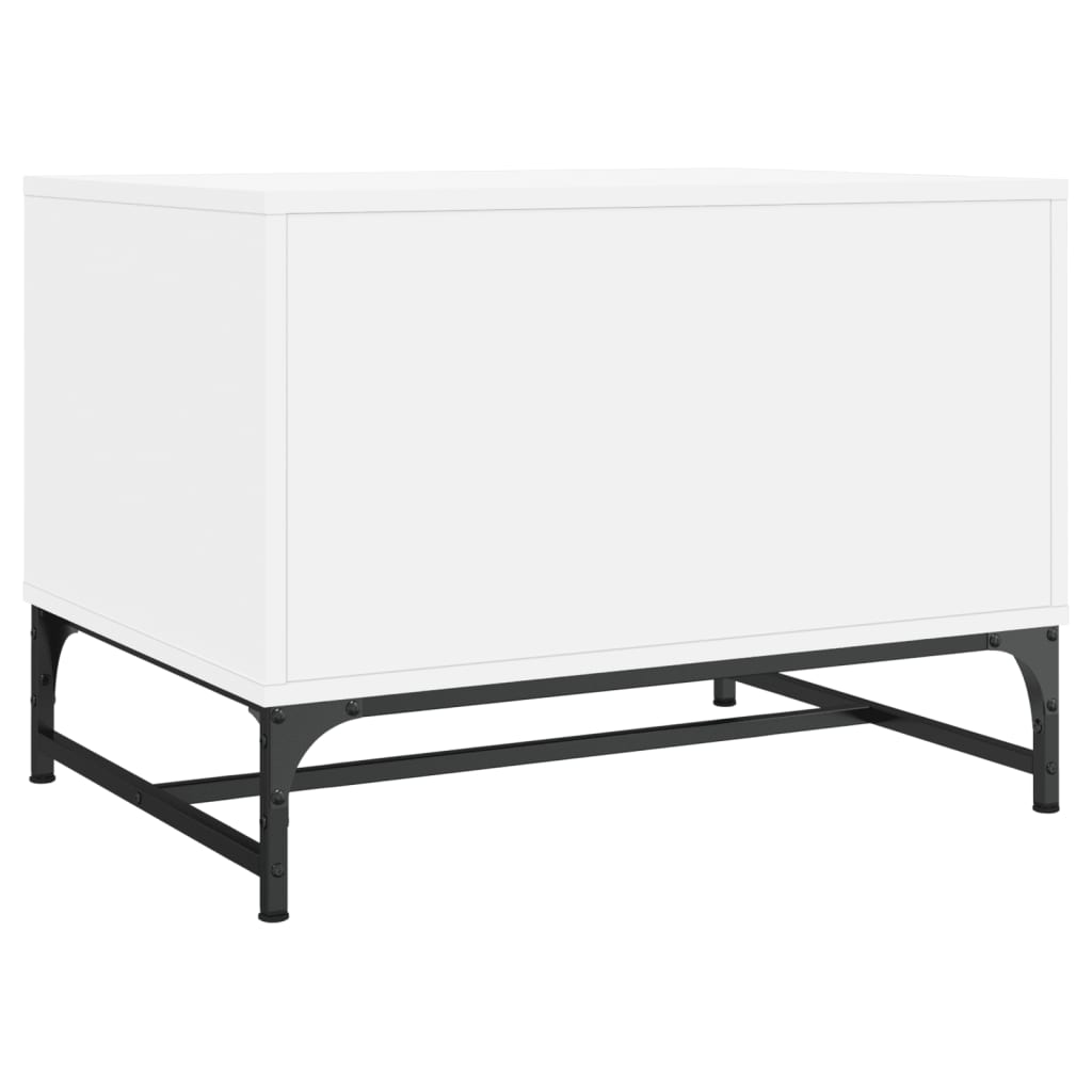 Table basse avec portes en verre blanc 68,5x50x50 cm Tables basses vidaXL   