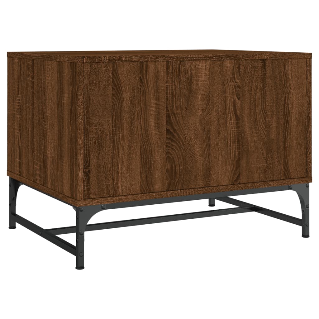 Table basse avec portes en verre chêne marron 68,5x50x50 cm Tables basses vidaXL   