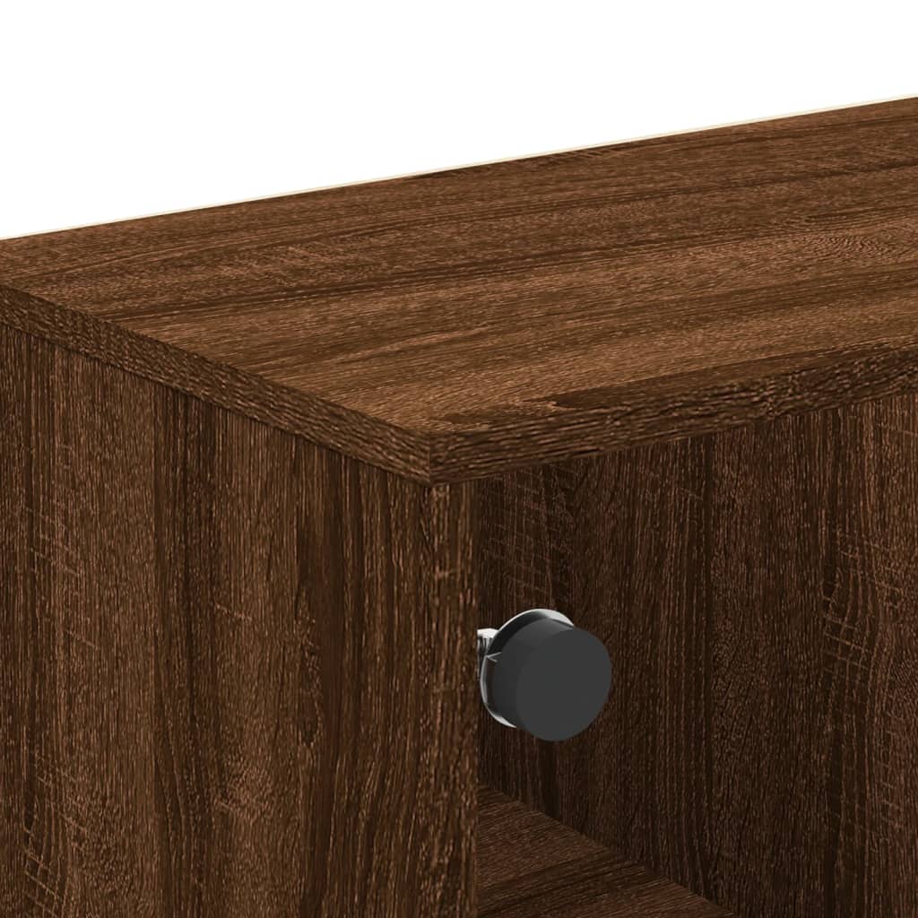 Table basse avec portes en verre chêne marron 68,5x50x50 cm Tables basses vidaXL   