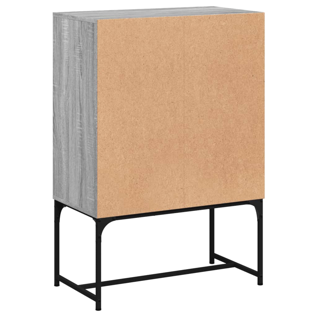 Armoire latérale avec portes en verre sonoma gris 69x37x100 cm Buffets & bahuts vidaXL   