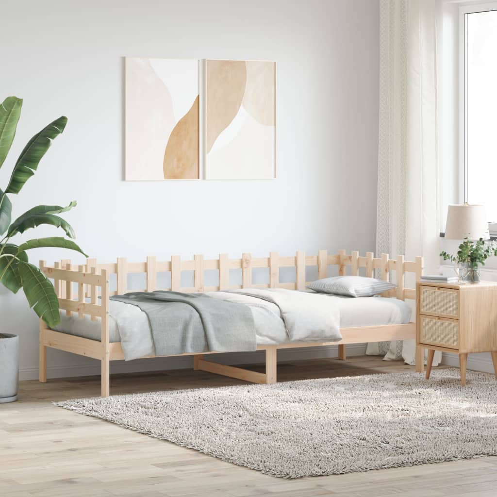 Lit de jour 80x200 cm Bois de pin massif Lits & cadres de lit vidaXL   