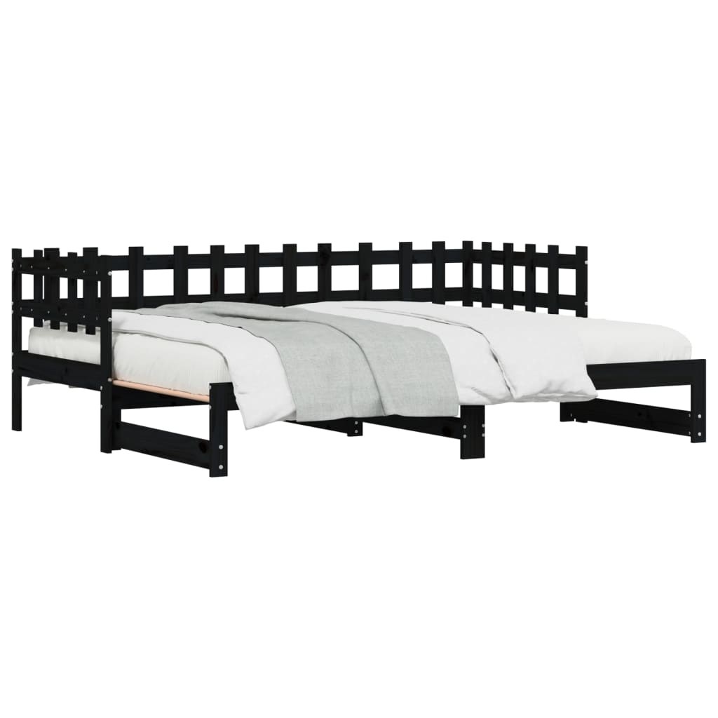 Lit coulissant 2x(90x190) cm Bois de pin massif Lits & cadres de lit vidaXL   