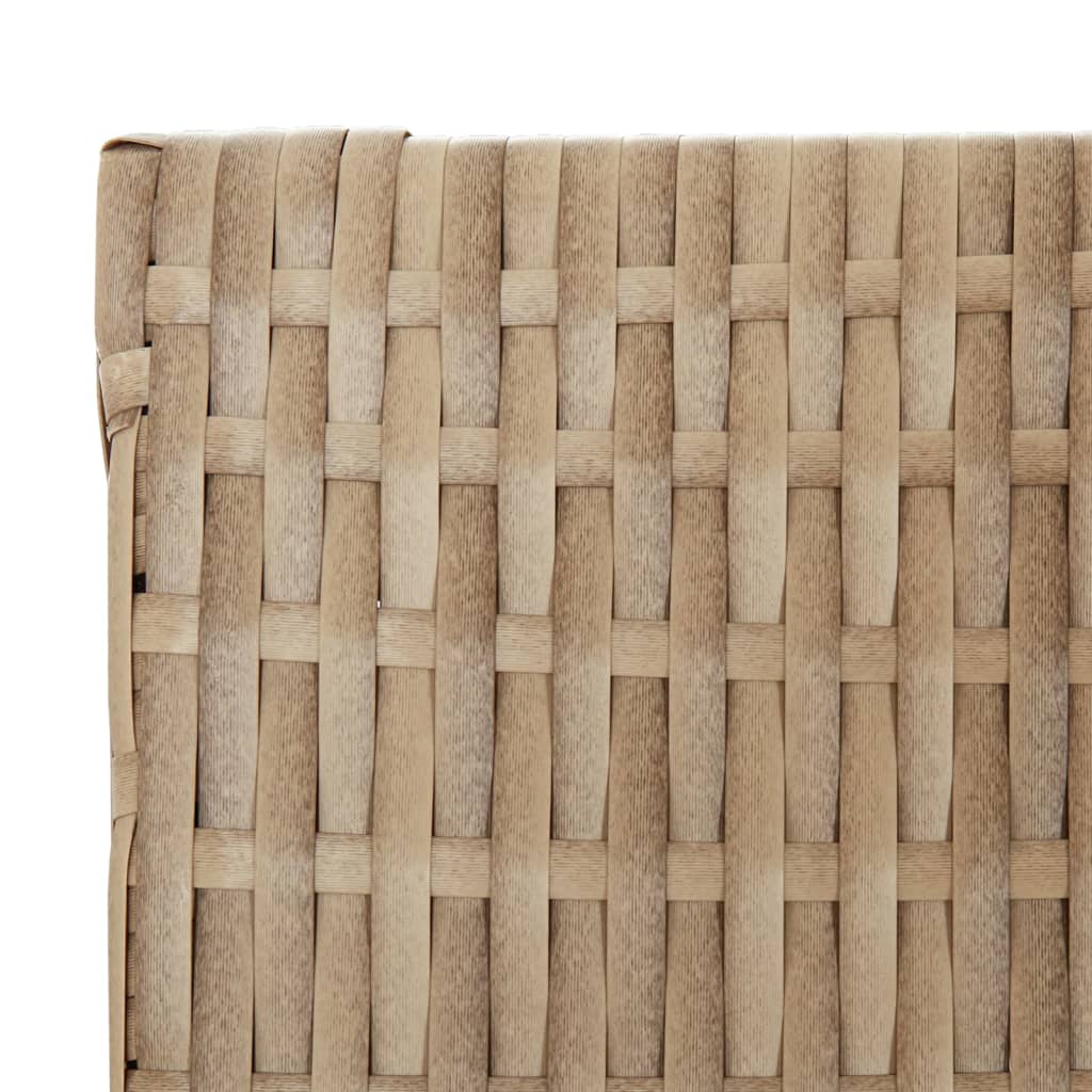 Cloison de séparation 5 panneaux beige résine tressée Séparateurs de pièces vidaXL   