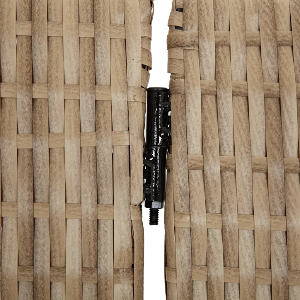 Cloison de séparation 5 panneaux beige résine tressée Séparateurs de pièces vidaXL   