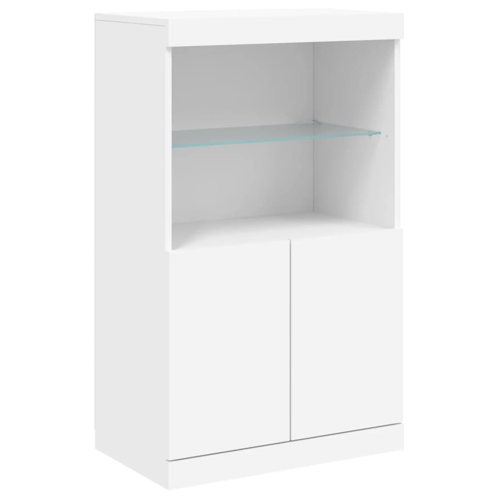 Buffet avec lumières LED blanc 60,5x37x100 cm Buffets & bahuts vidaXL   