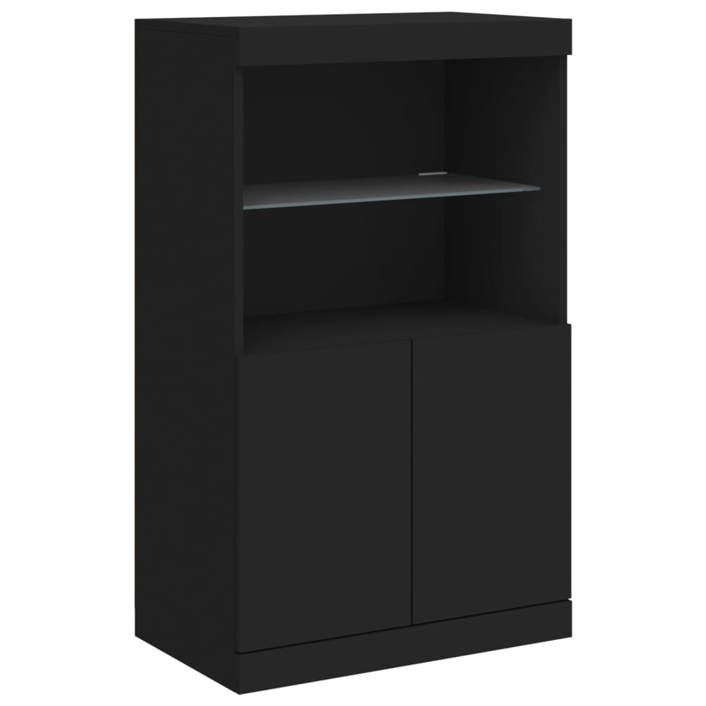 Buffet avec lumières LED noir 60,5x37x100 cm Buffets & bahuts vidaXL   
