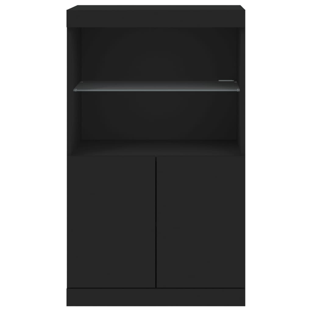 Buffet avec lumières LED noir 60,5x37x100 cm Buffets & bahuts vidaXL   