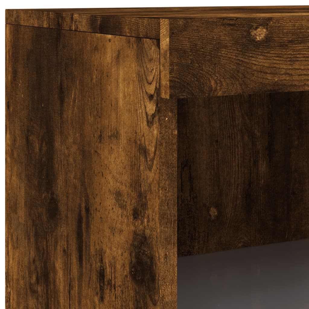 Buffet avec lumières LED chêne fumé 60,5x37x100 cm Buffets & bahuts vidaXL   