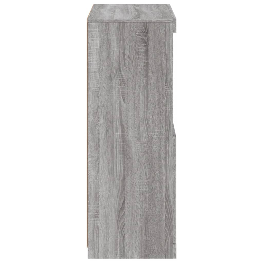Buffet avec lumières LED sonoma gris 60,5x37x100 cm Buffets & bahuts vidaXL   