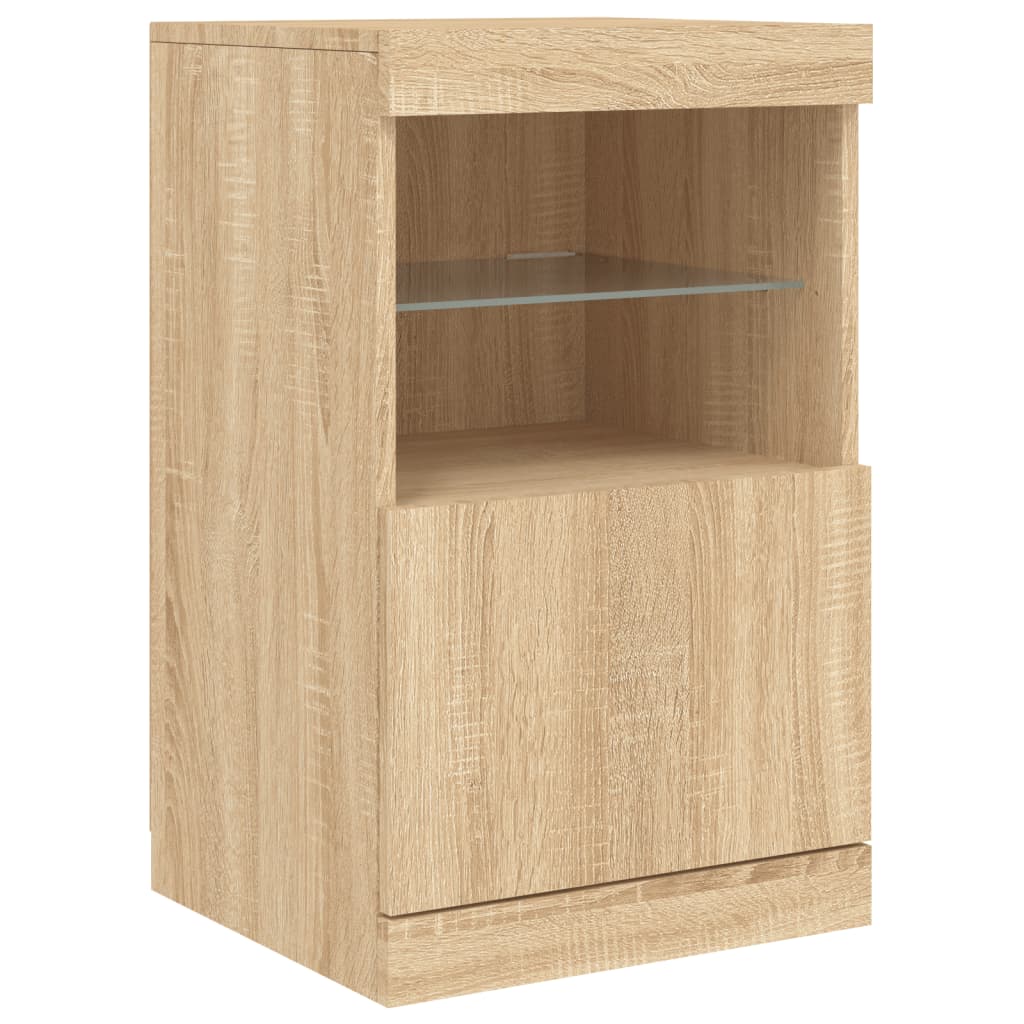 Buffet avec lumières LED chêne sonoma 41x37x67 cm Buffets & bahuts vidaXL   