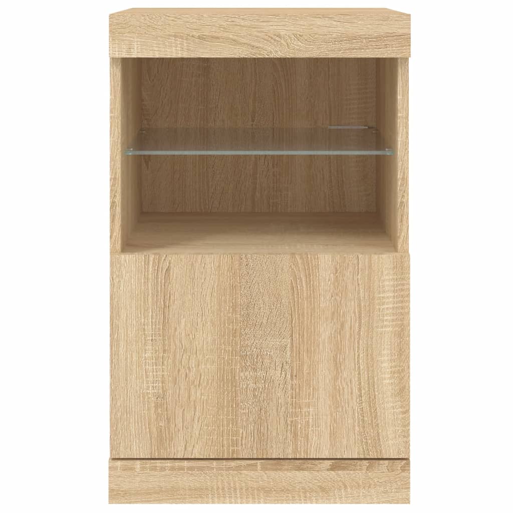 Buffet avec lumières LED chêne sonoma 41x37x67 cm Buffets & bahuts vidaXL   