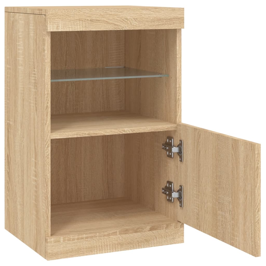 Buffet avec lumières LED chêne sonoma 41x37x67 cm Buffets & bahuts vidaXL   