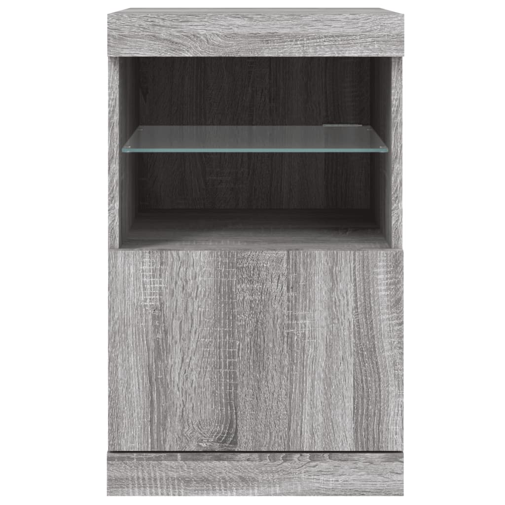 Buffet avec lumières LED sonoma gris 41x37x67 cm Buffets & bahuts vidaXL   