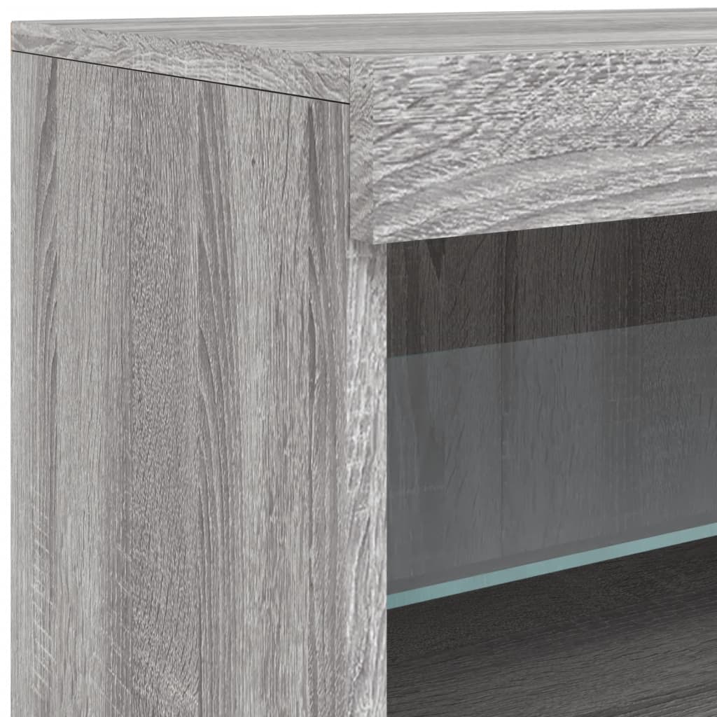 Buffet avec lumières LED sonoma gris 41x37x67 cm Buffets & bahuts vidaXL   