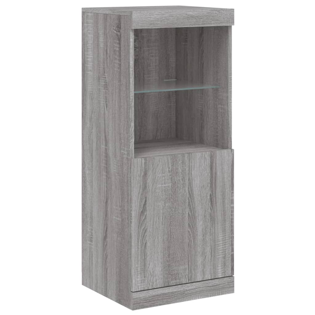Buffet avec lumières LED sonoma gris 41x37x100 cm Buffets & bahuts vidaXL   