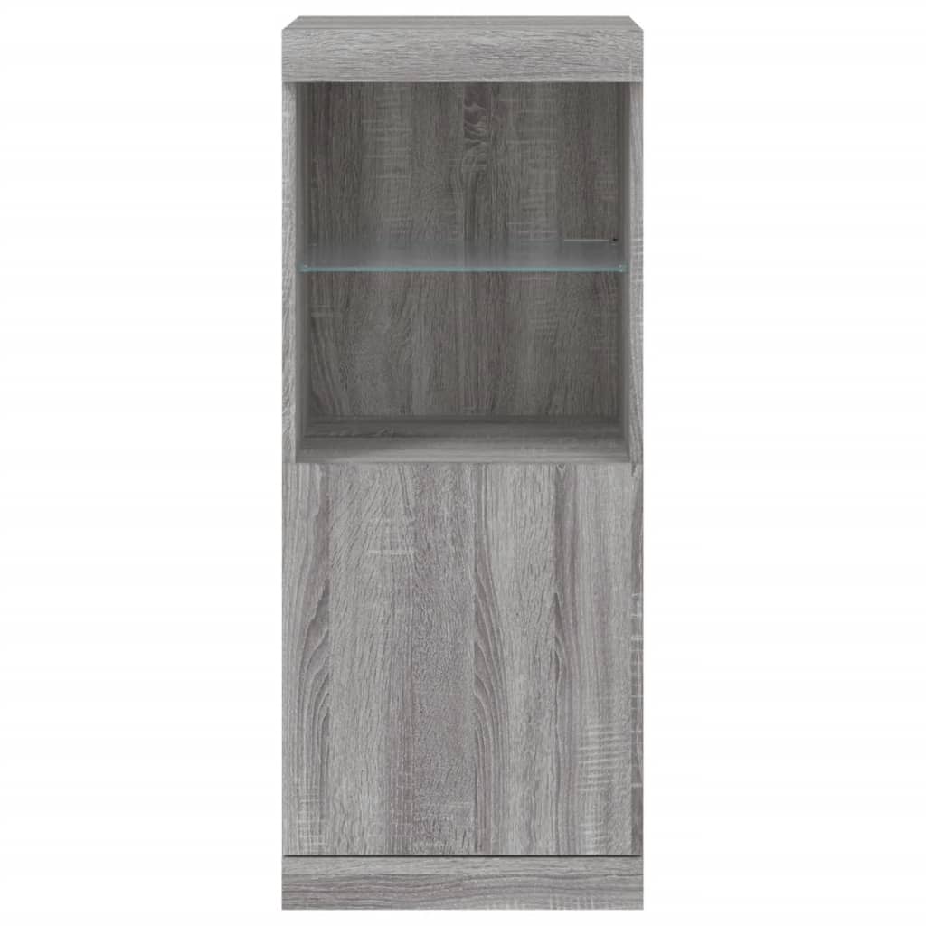 Buffet avec lumières LED sonoma gris 41x37x100 cm Buffets & bahuts vidaXL   