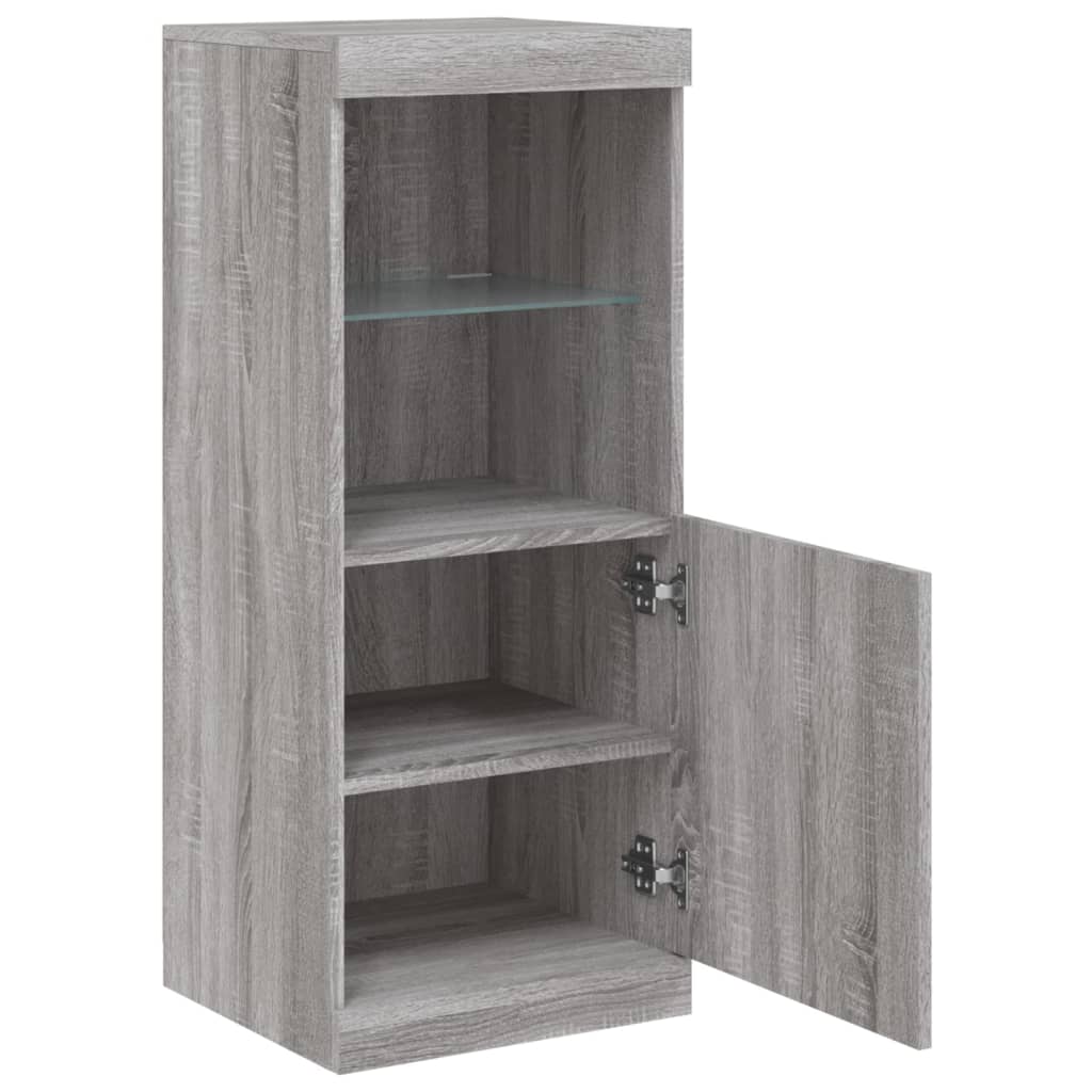 Buffet avec lumières LED sonoma gris 41x37x100 cm Buffets & bahuts vidaXL   