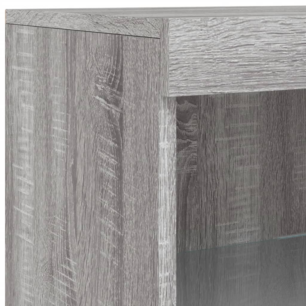 Buffet avec lumières LED sonoma gris 41x37x100 cm Buffets & bahuts vidaXL   