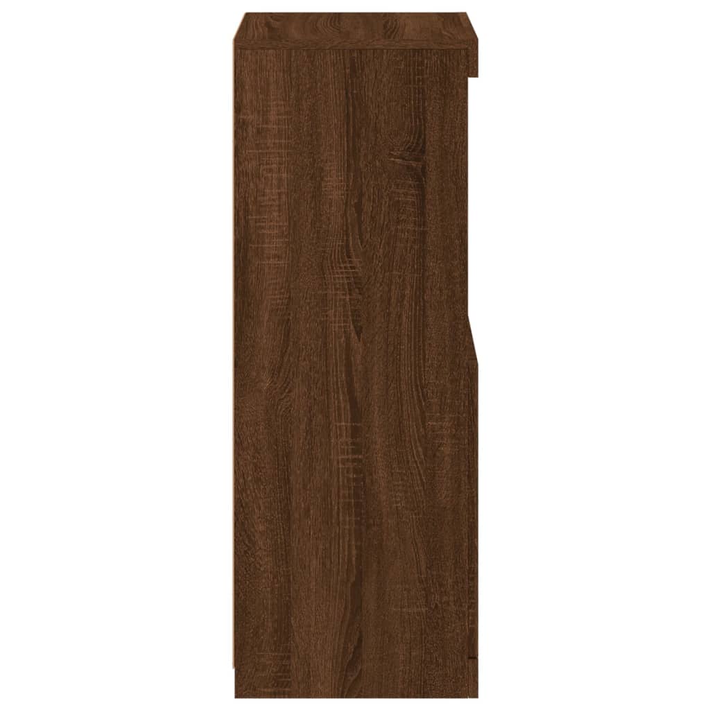 Buffet avec lumières LED chêne marron 41x37x100 cm Buffets & bahuts vidaXL   