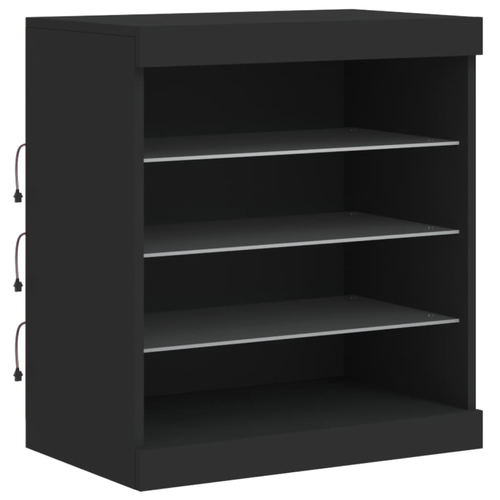 Buffet avec lumières LED noir 60,5x37x67 cm Buffets & bahuts vidaXL   