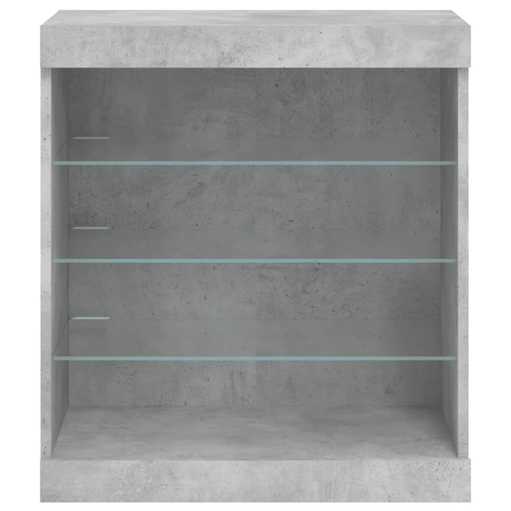 Buffet avec lumières LED gris béton 60,5x37x67 cm Buffets & bahuts vidaXL   