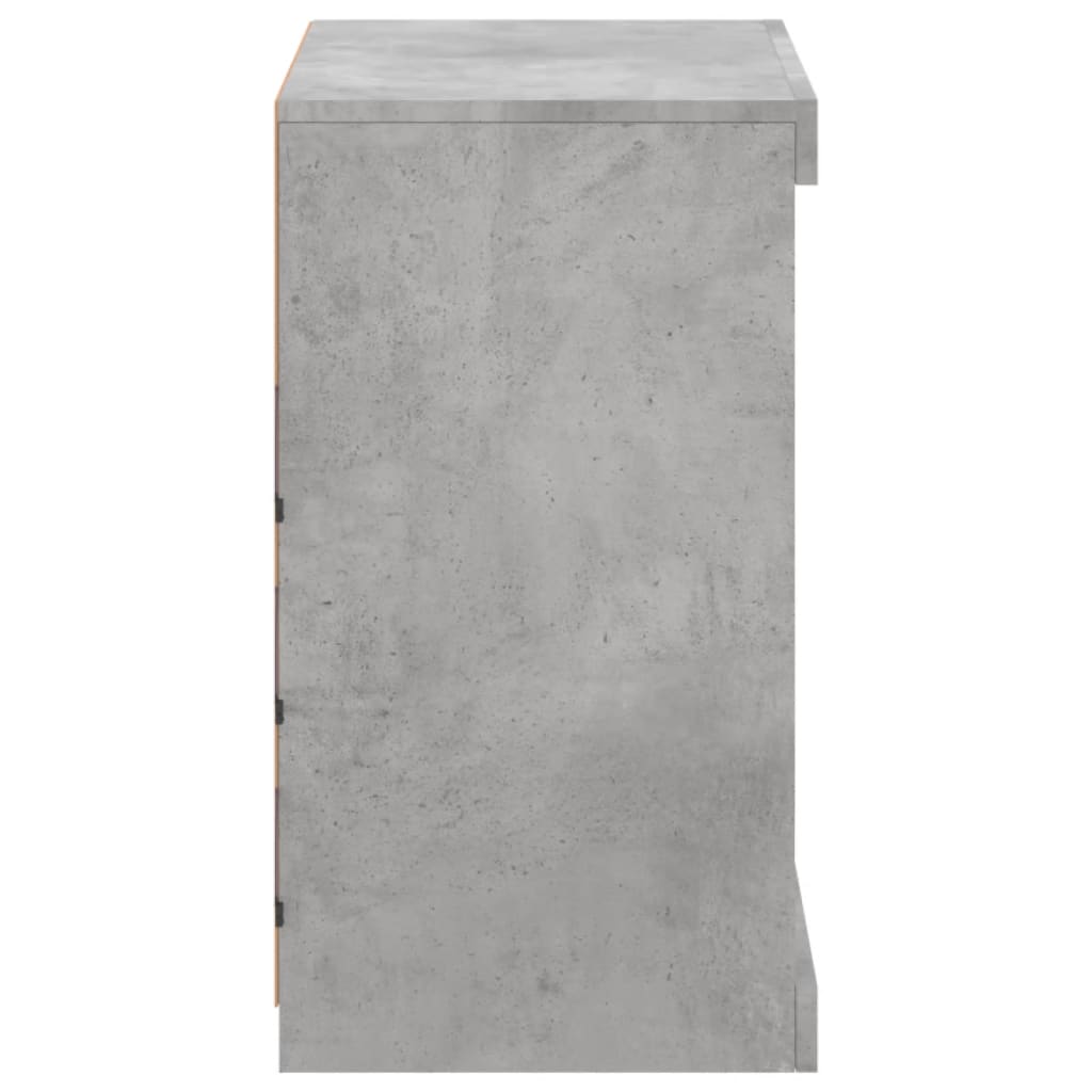 Buffet avec lumières LED gris béton 60,5x37x67 cm Buffets & bahuts vidaXL   