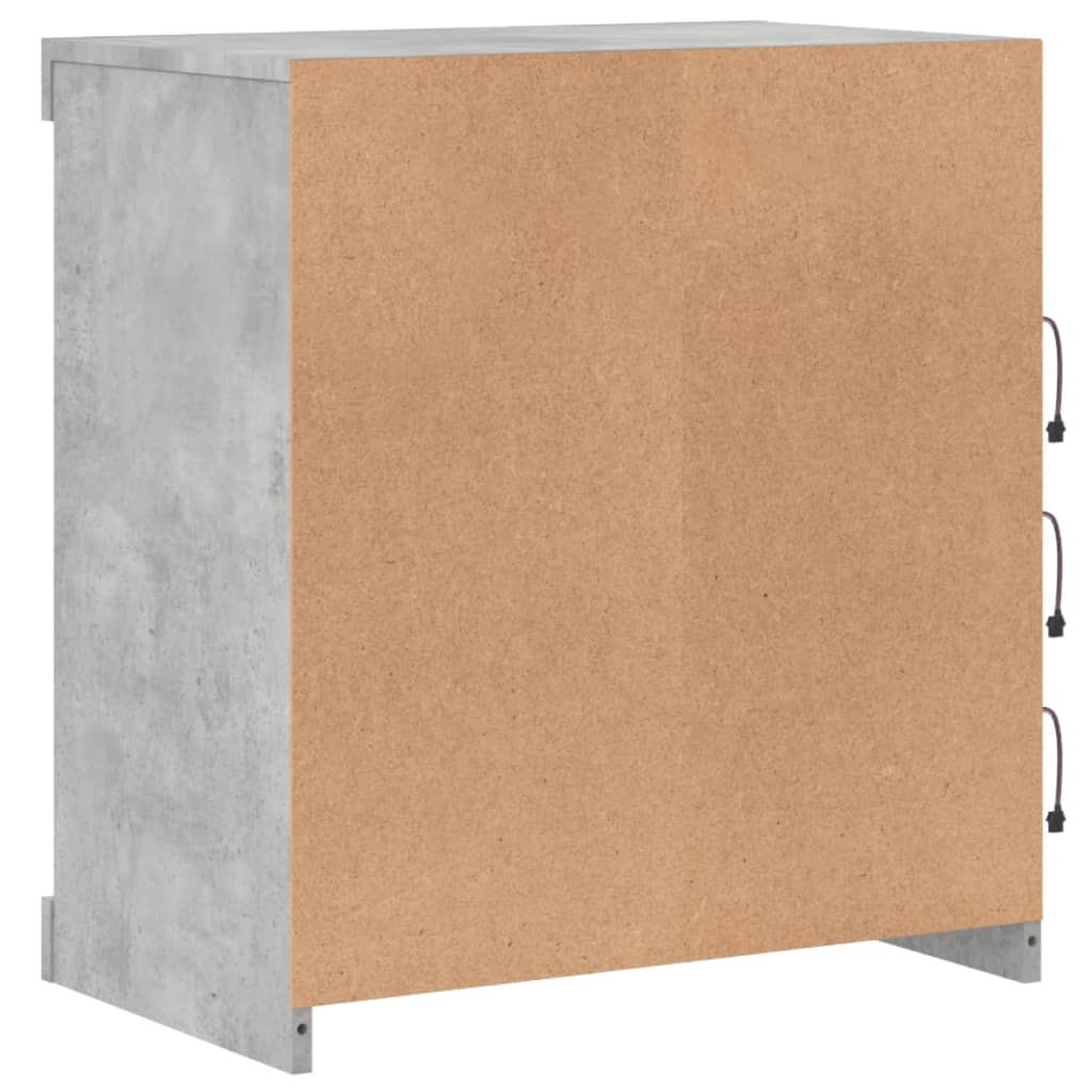 Buffet avec lumières LED gris béton 60,5x37x67 cm Buffets & bahuts vidaXL   